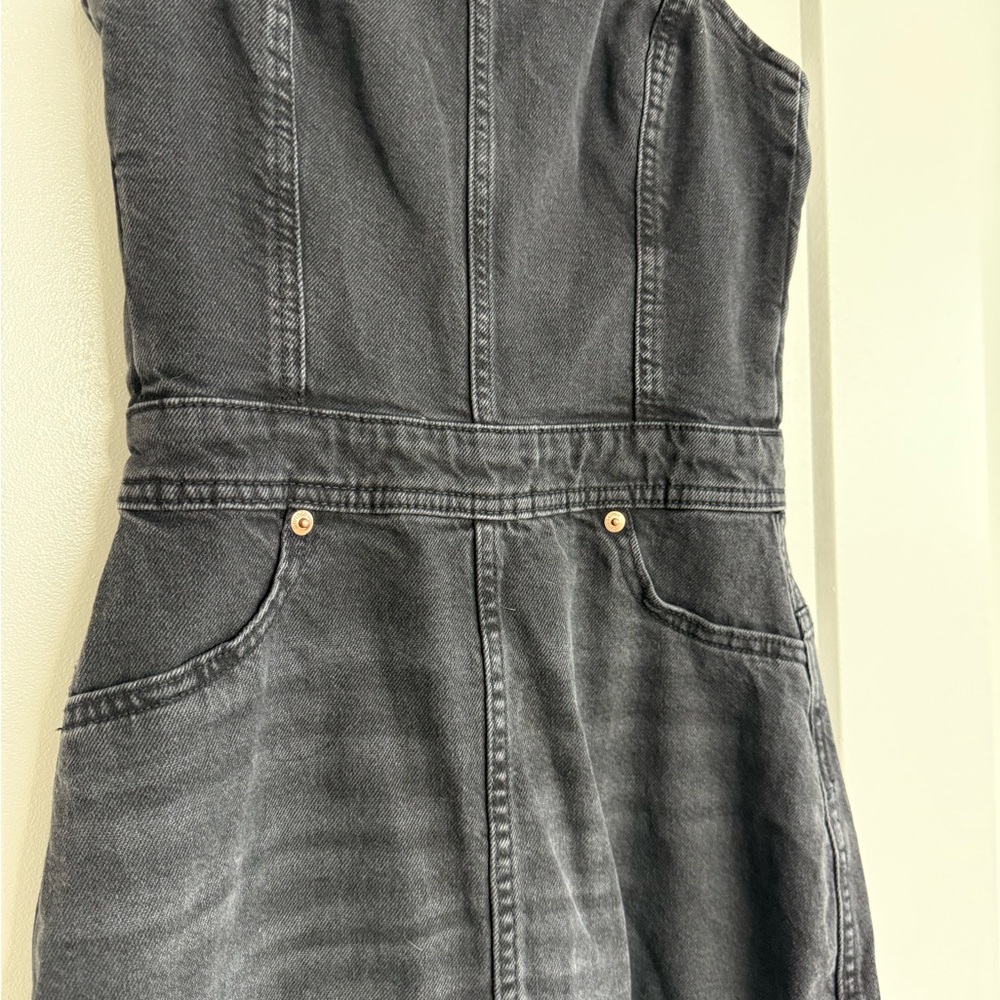 Black Denim Corset Maxi Dress. New. Size xs - Picture 8 of 13
